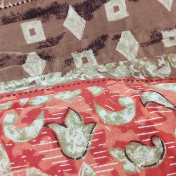 JM Collection, size 18 boho 100% cotton lined maxi skirt - Picture 5 of 6